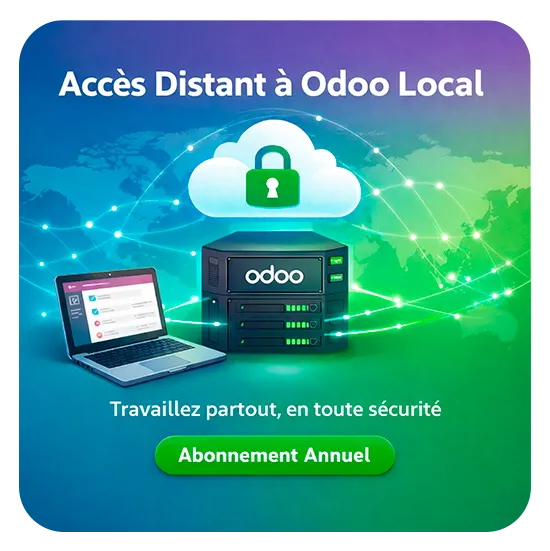 Accès Distant à Odoo Local – Abonnement Annuel (19.0, Mutualisé)